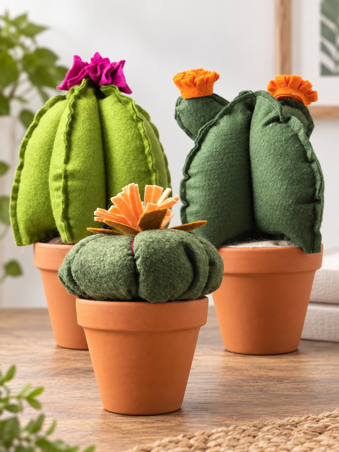 Dimensional Potted Cacti