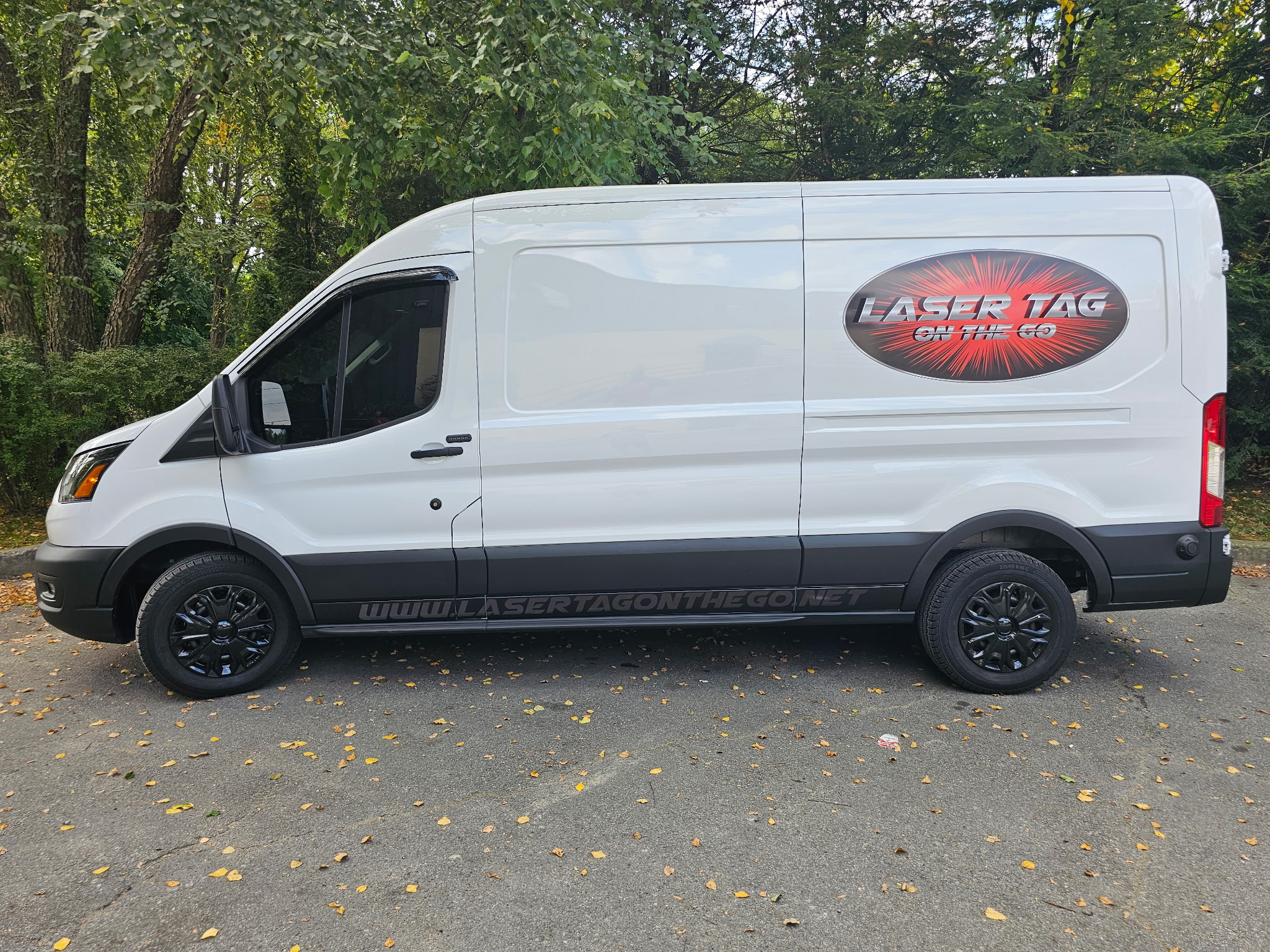 Laser Tag On The Go Setup — branded mobile event van