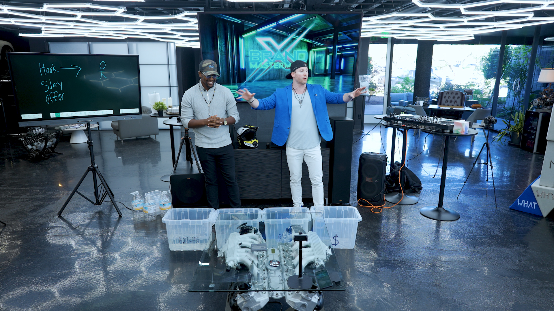 Travis Brady & Dominique Bradley live training on stage at Brand X Mastermind