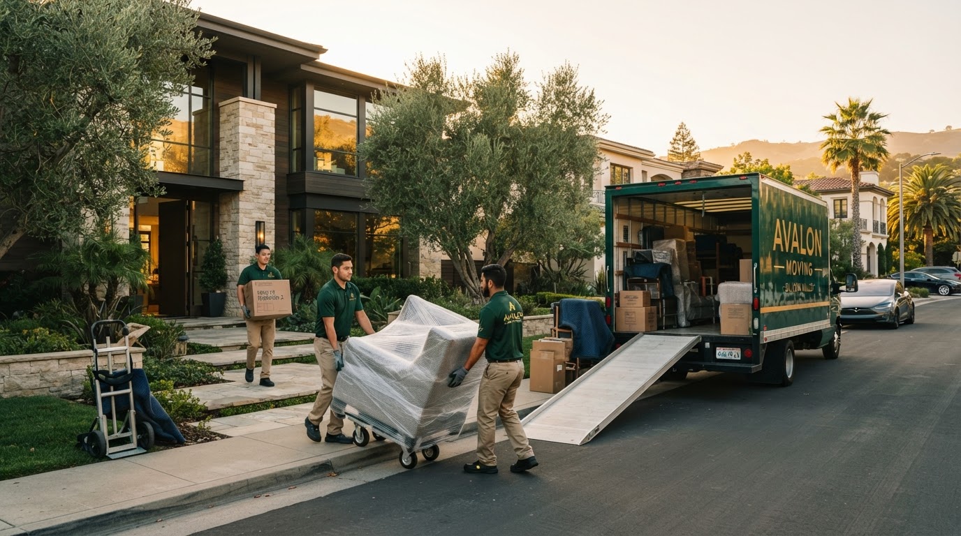 Professional Rosado Movers team loading a premium home in Silicon Valley