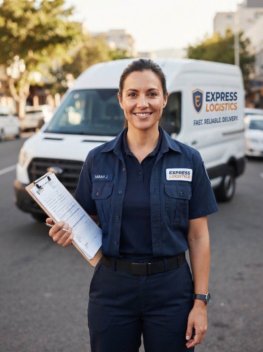 Meest USA West delivery courier in uniform