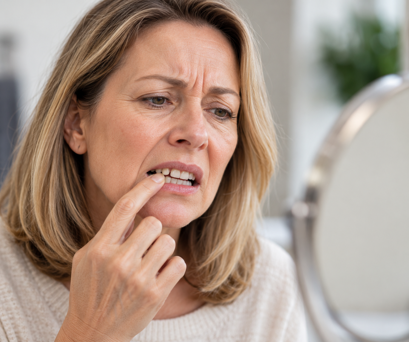 Patient in a dental consultation discussing significant treatment with an X-ray visible