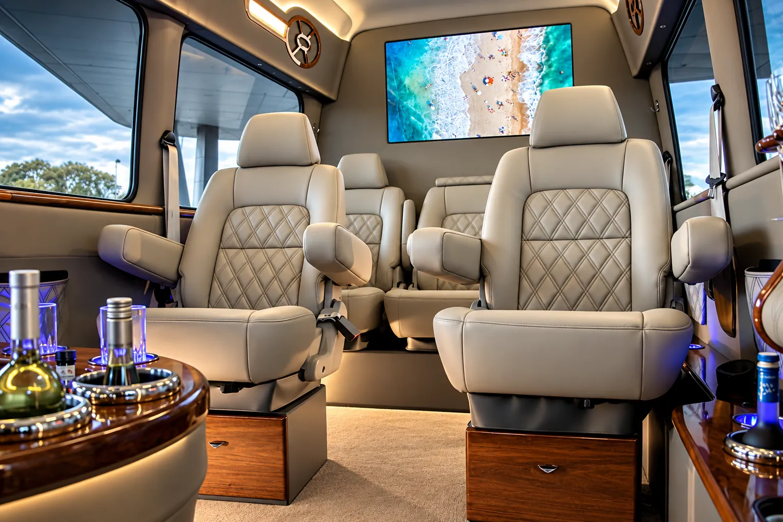 Mercedes-Benz VIP Sprinter luxury chauffeur service in Central Coast — bespoke limousine hire in Sydney