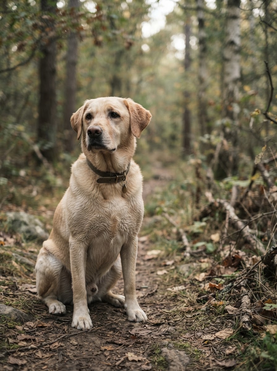 Documentary photo of Milo, a Labrador Retriever