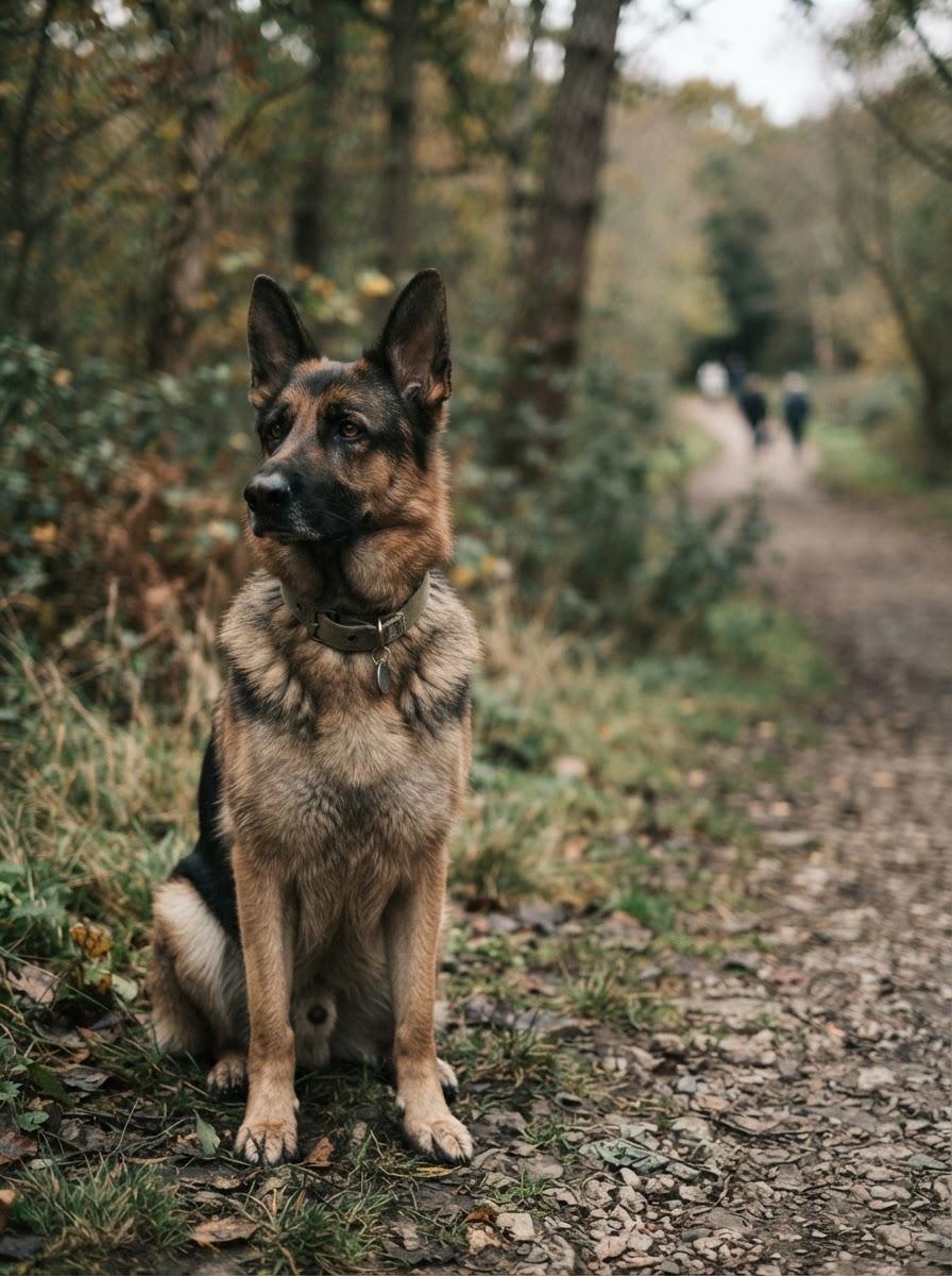 Documentary photo of Duke, a German Shepherd