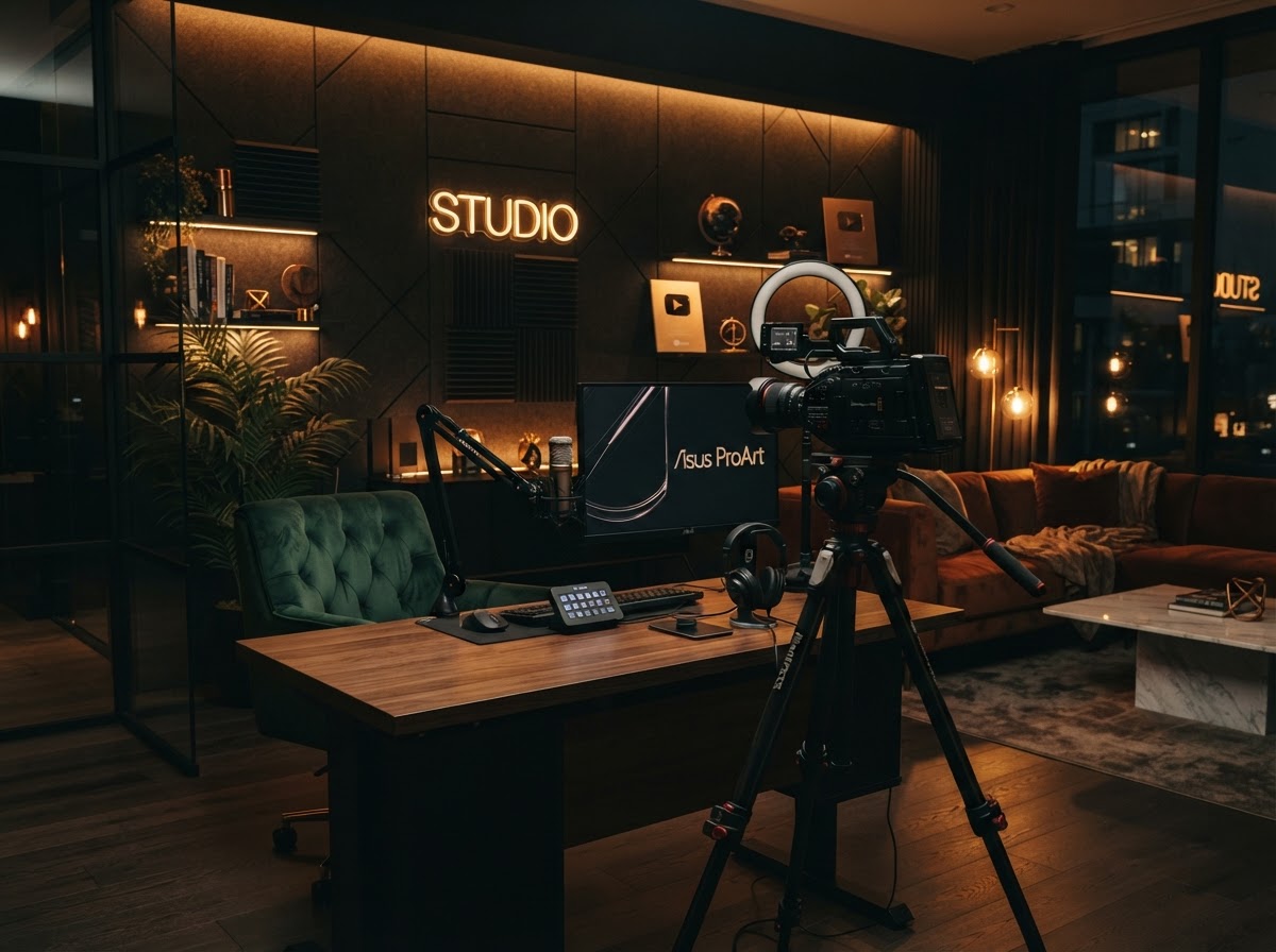 Luxury Fan Room streaming studio set