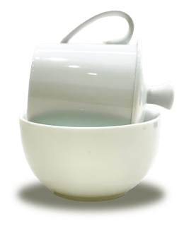 Taza de cata profesional con tapa y cuenco