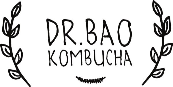 Logo Dr. Bao Kombucha marca creada por Larissa Fraida alumna de Sommelier de Té