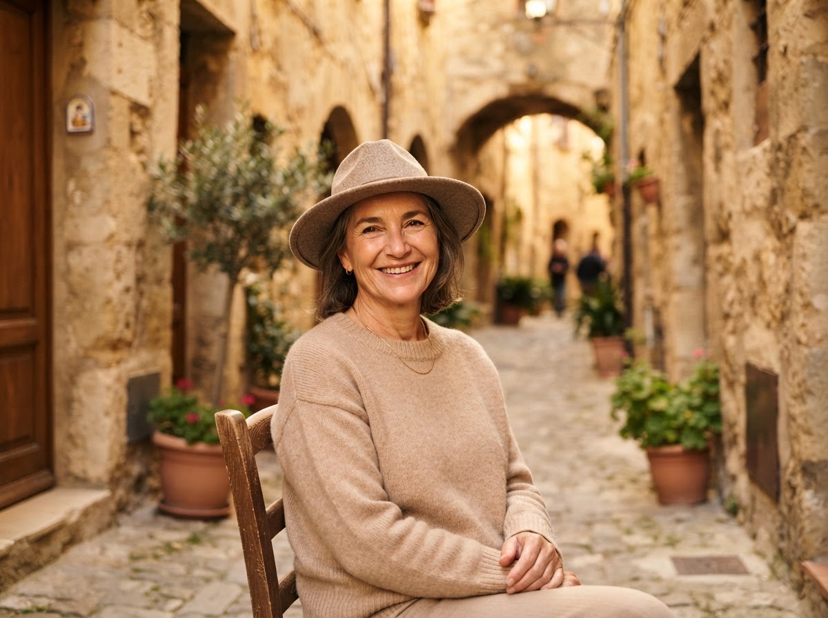 Maria with hat