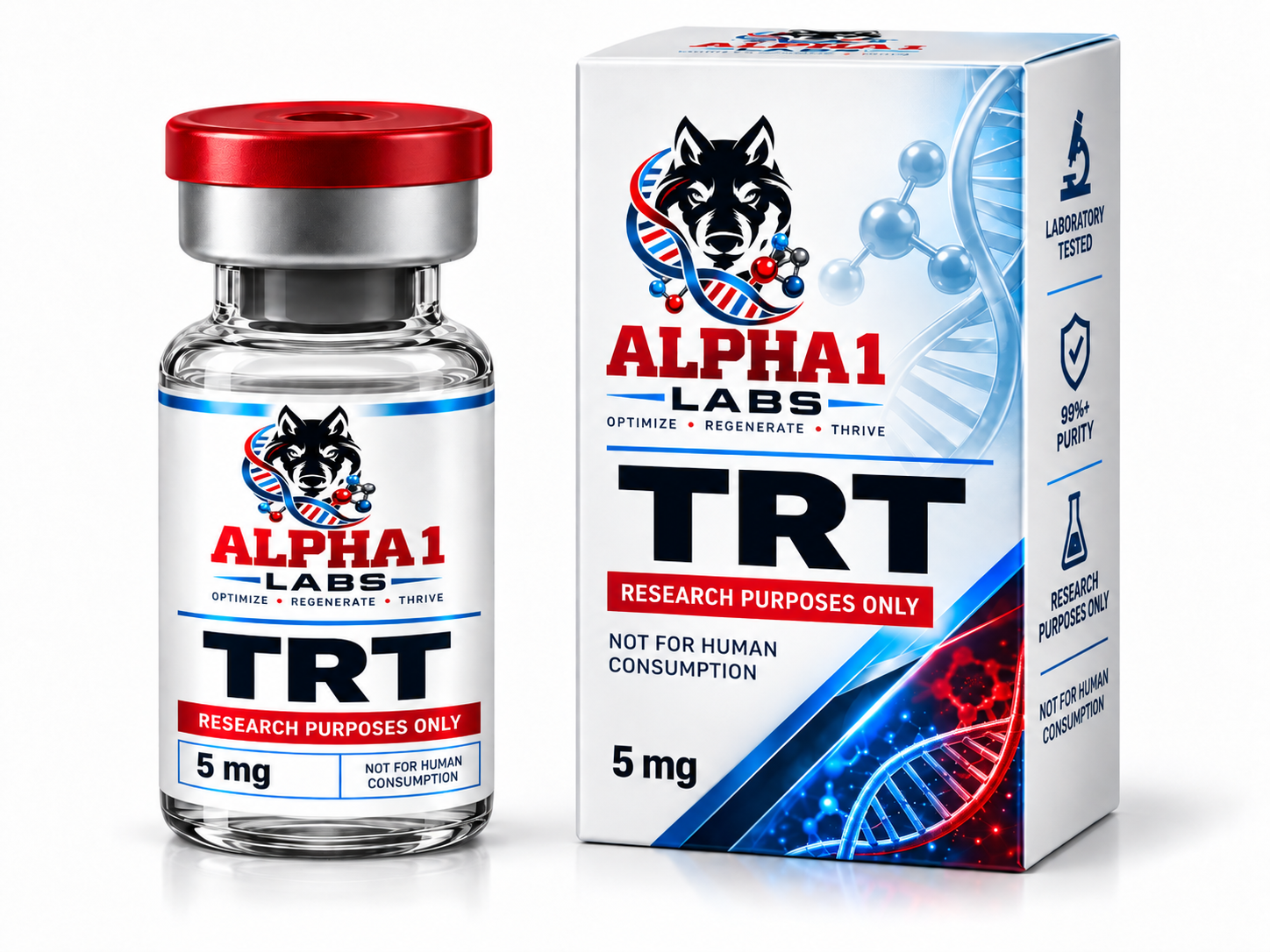Alpha 1 Labs Testosterone Vaginal Cream Clinical Vial