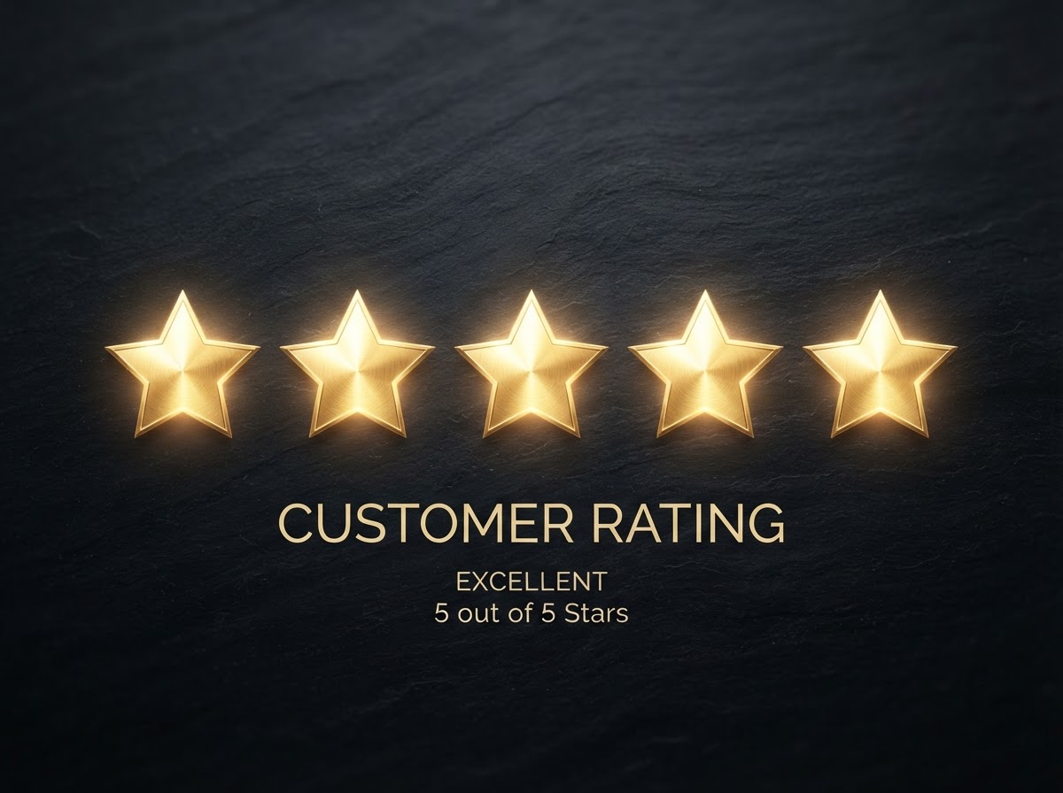 Five star customer reviews