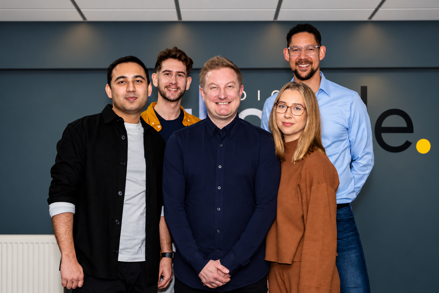 The Fullscale team working in the office