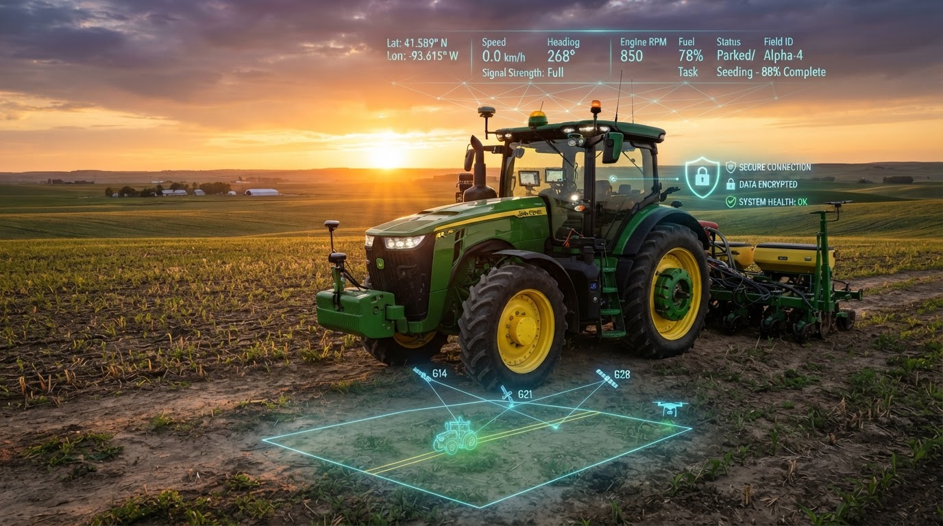 Modern farm machinery protected with Sentinel247 GPS asset tracking
