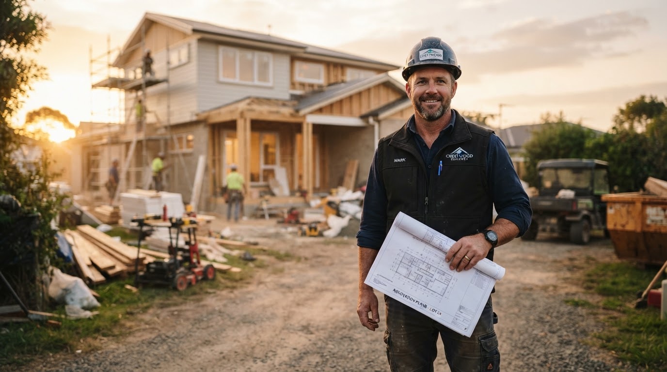 Professional contractor on site
