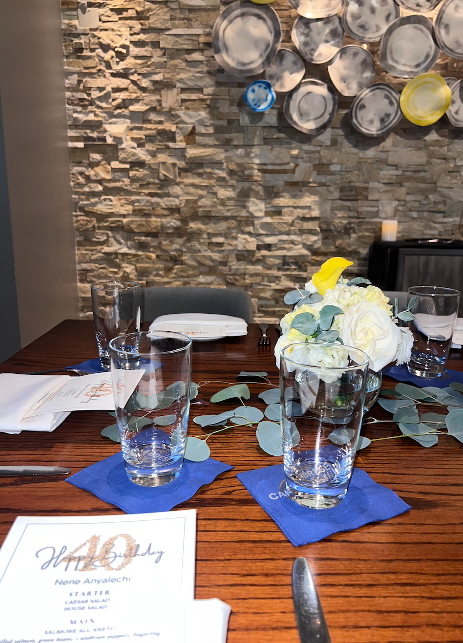 40th Birthday Personalized Place Setting