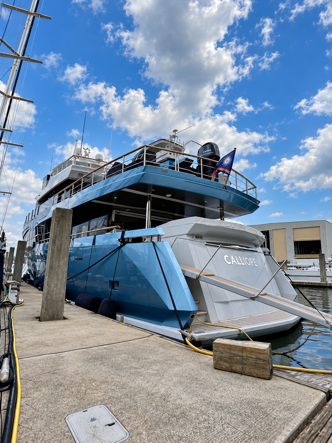 Custom Motor Yacht "CALLIOPE" Berthed on the Wilmington River