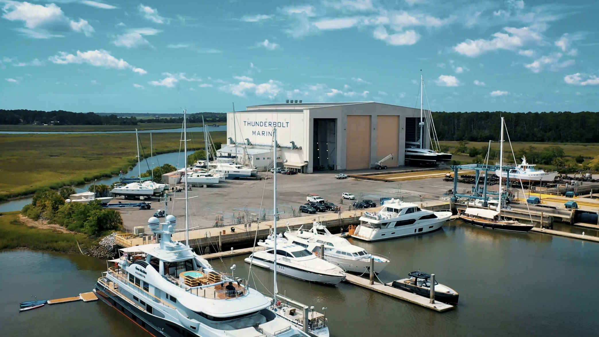 Waterfront Basin & High-Bay Paint Facility Aerial