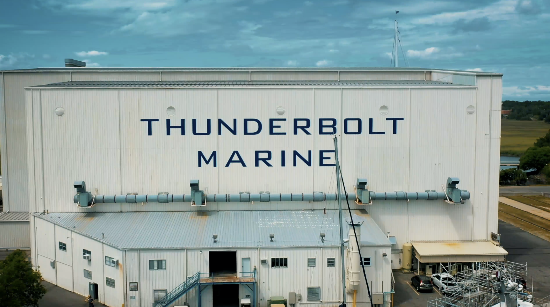 Thunderbolt Marine Main High-Bay Facility Facade