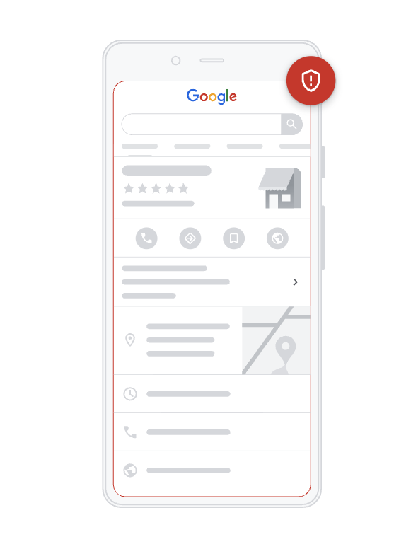 Unoptimized Google Business Profile illustration