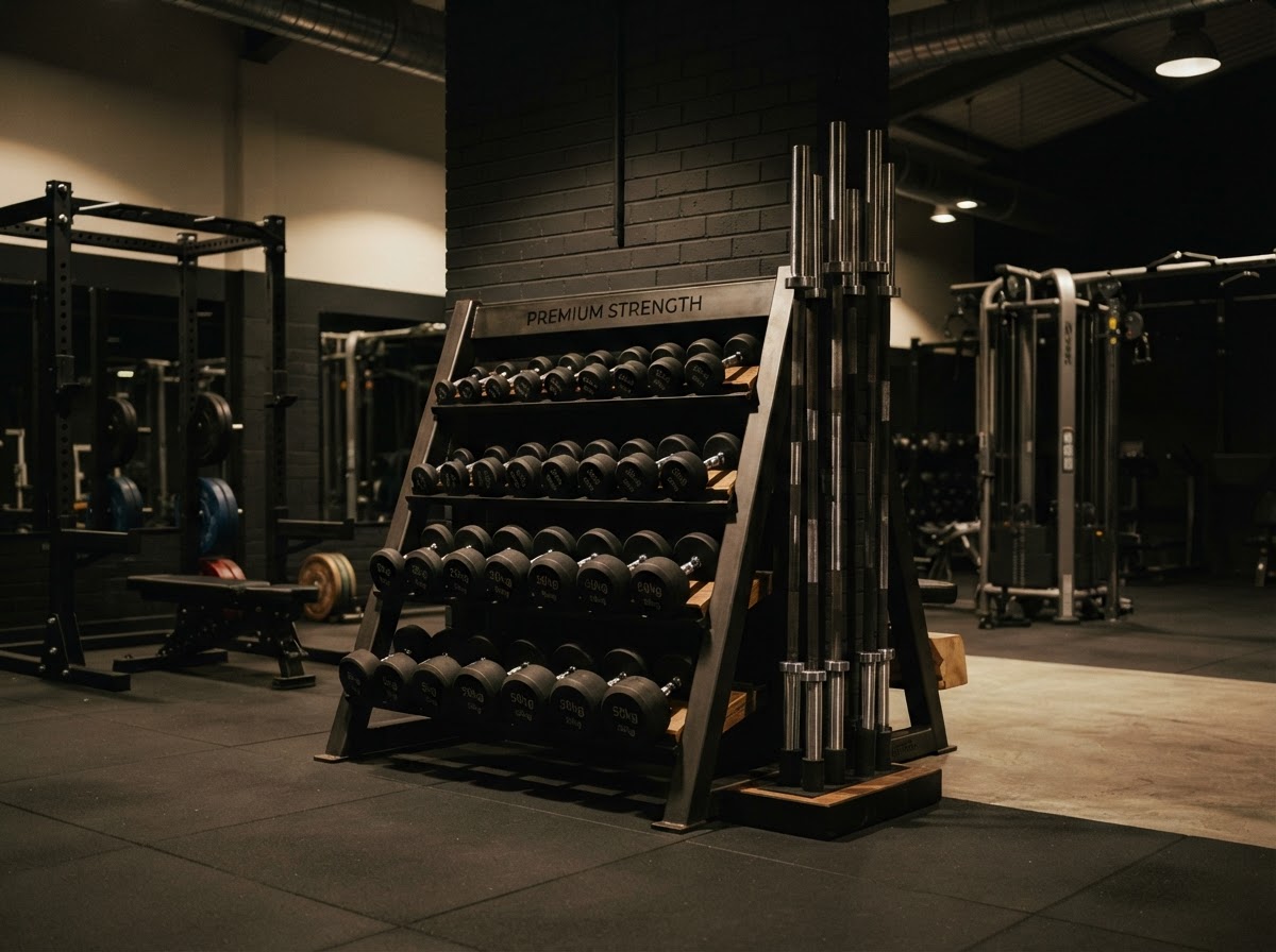 Interior of the private strength training facility