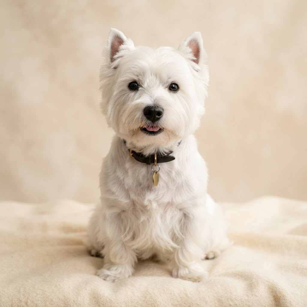 Groomed west highland white terrier