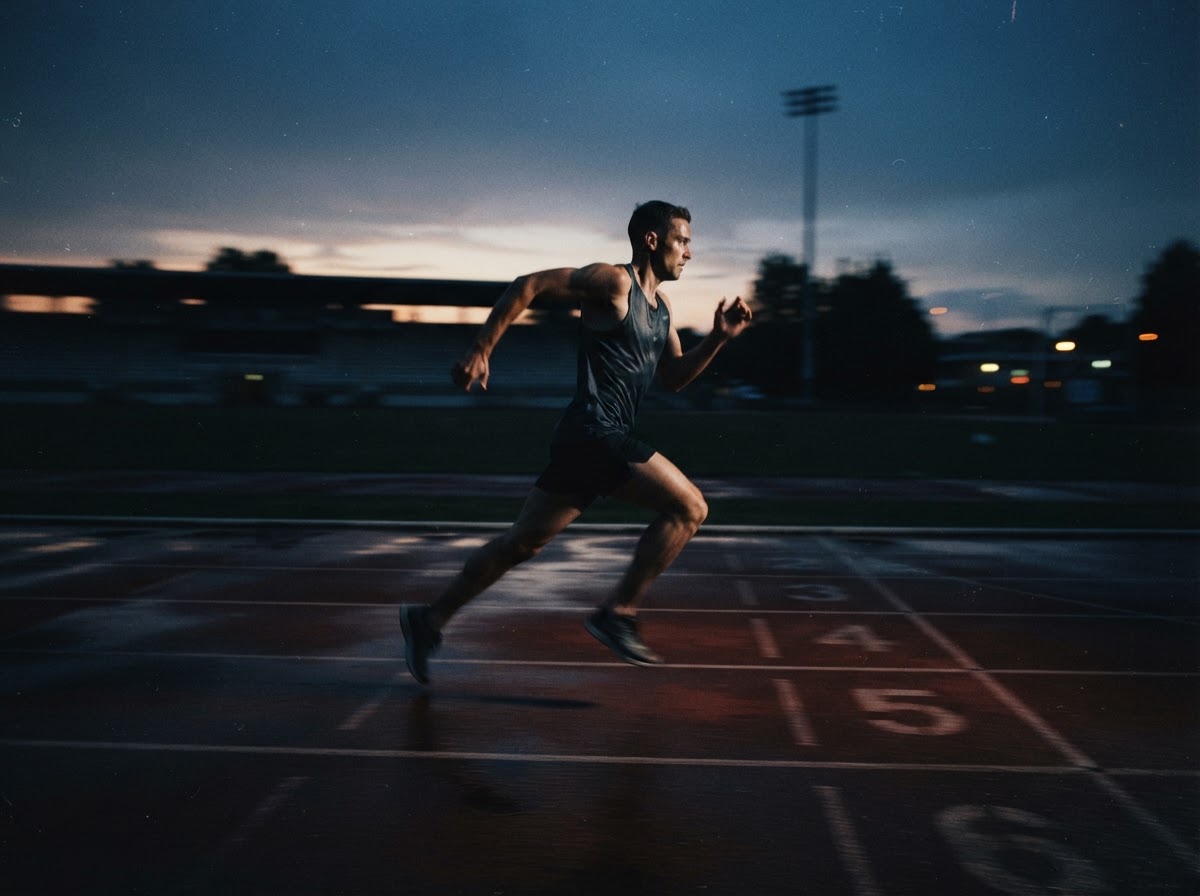 Athlete recovering after training