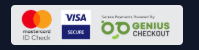 Mastercard ID Check, Visa Secure, Secure Payments Powered by Genius Checkout