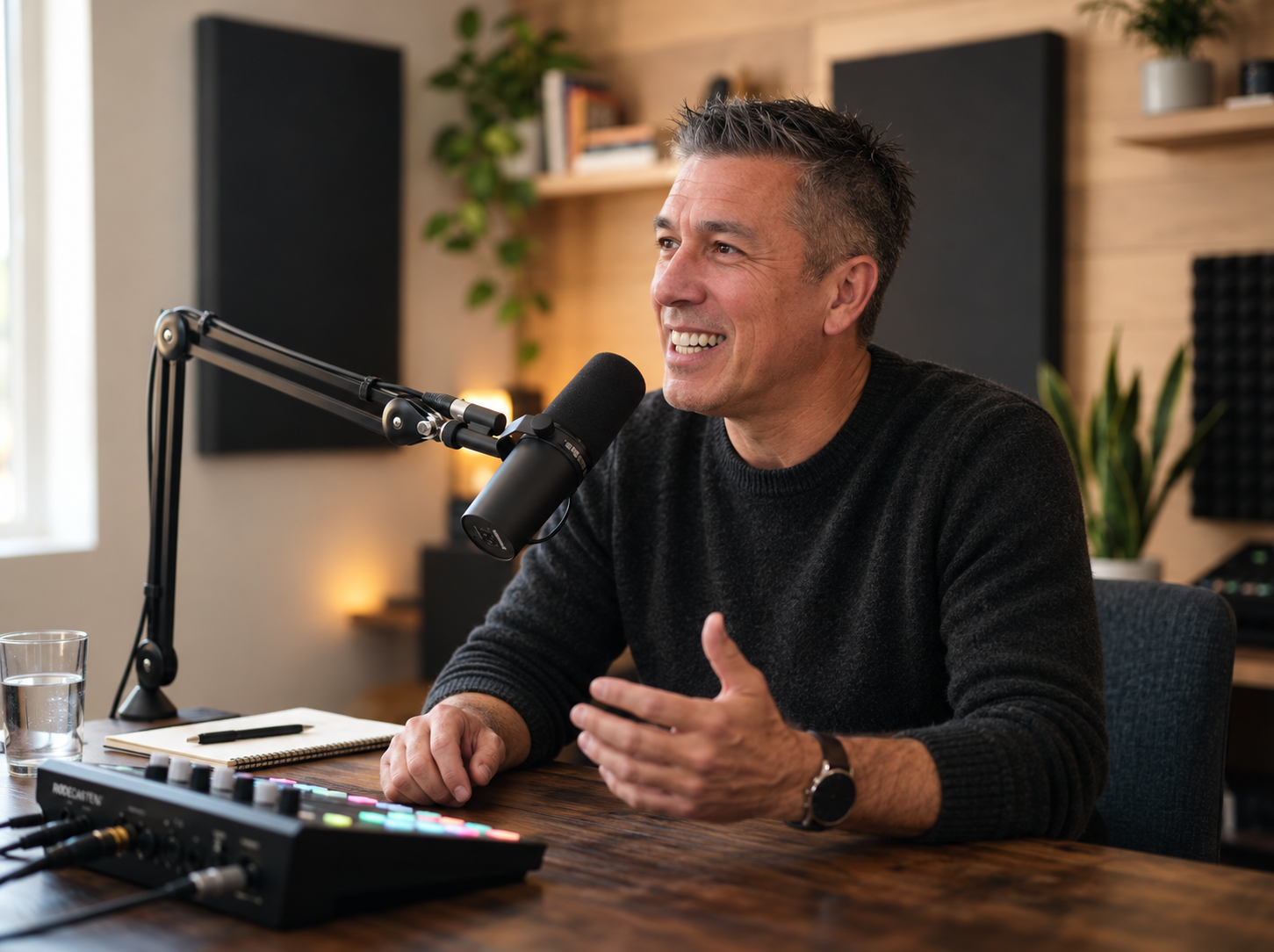 Gary Lafferty recording The Growth Focus Podcast