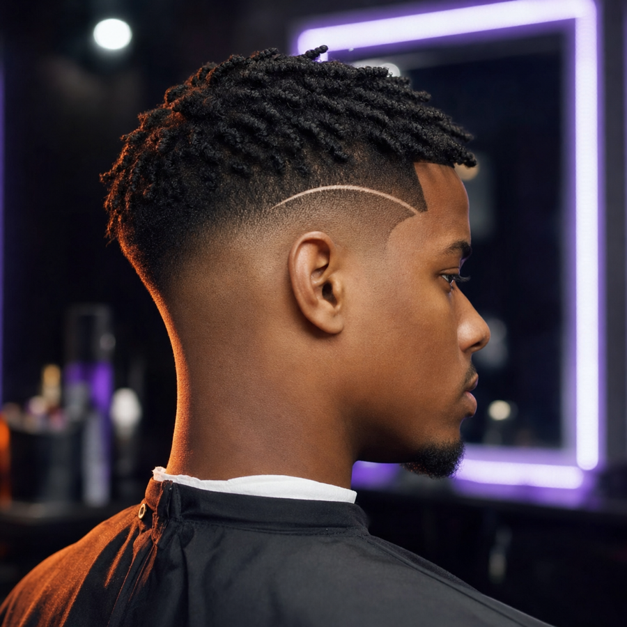 Custom Design haircut by Dorm Room Kutz