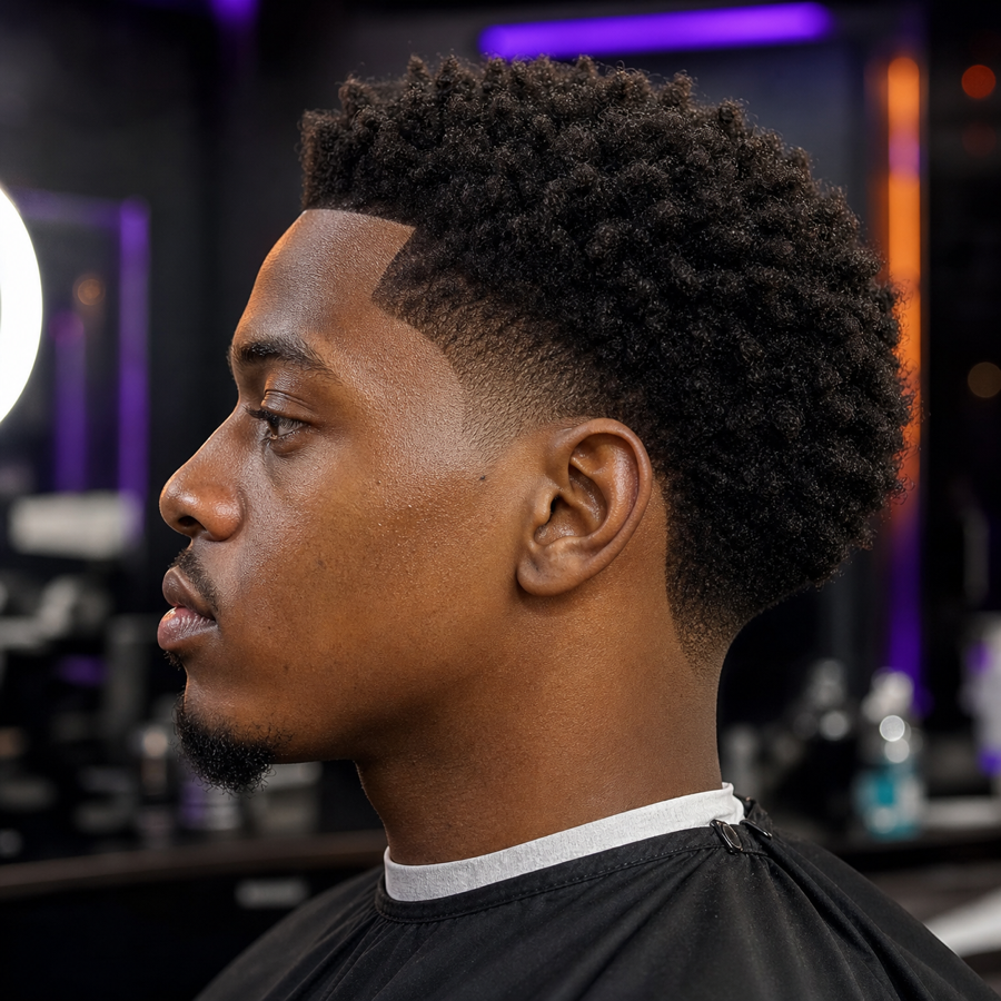 Temple Taper haircut by Dorm Room Kutz