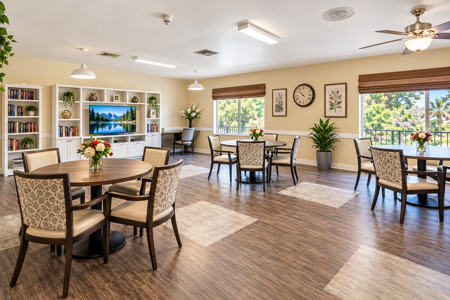 Dining Room and Social Activity Lounge at Santa Clarita Post Acute
