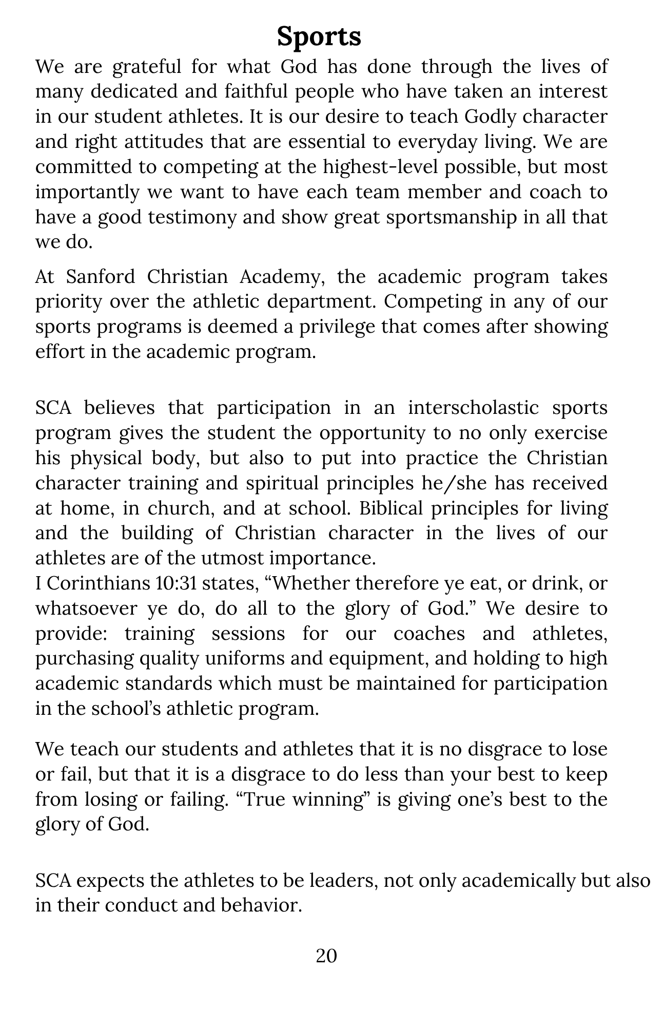 Sports & Athletic Philosophy (Page 20)