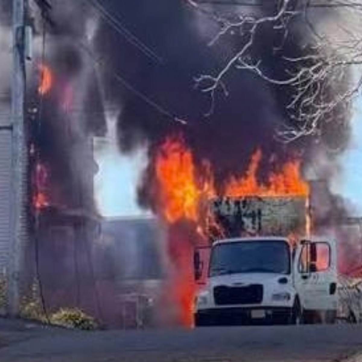 Truck explodes in Sanford, Maine, as fire spreads to nearby home