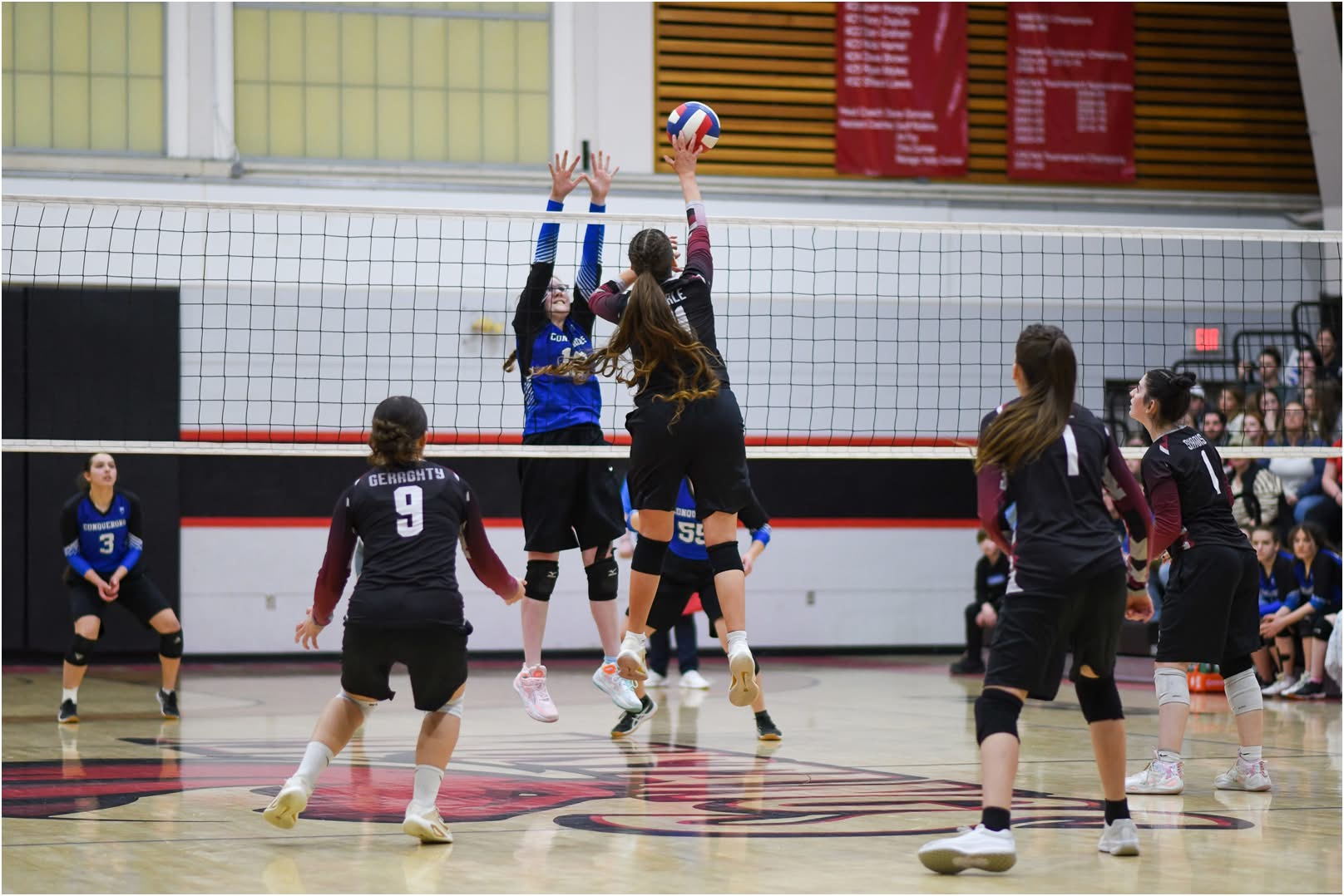 SCA Volleyball Spike at the Net