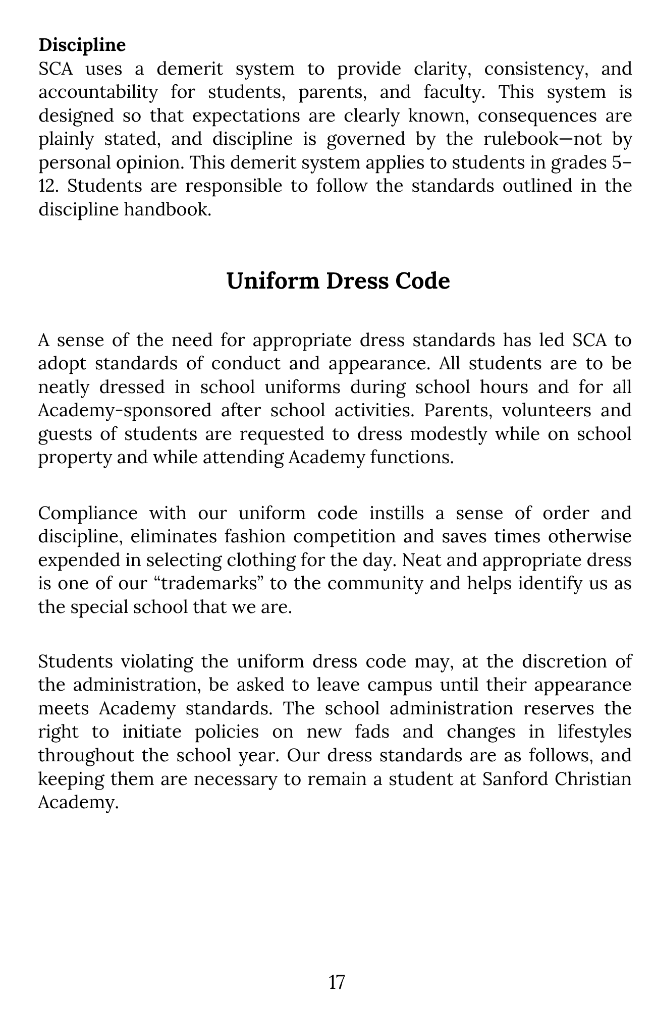 Discipline & Uniform Dress Code (Page 17)