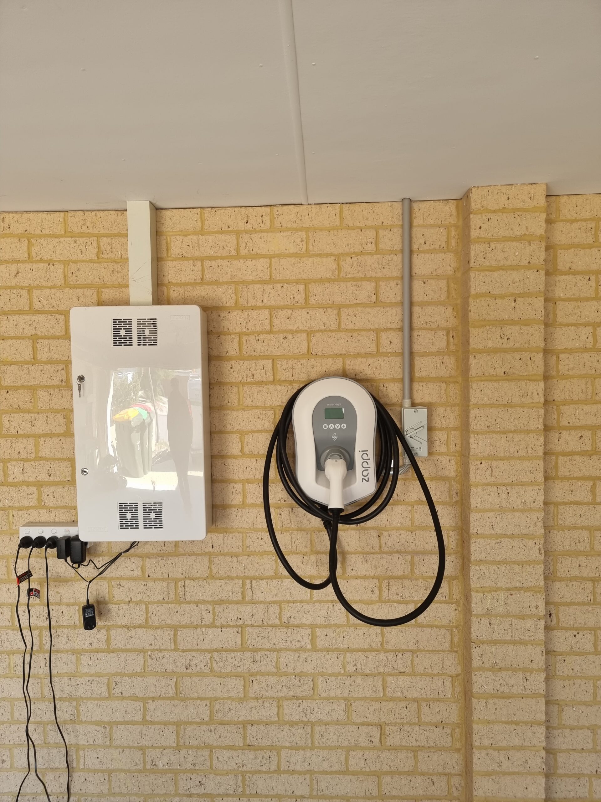 Myenergi Zappi home EV charger installed with isolation switch by EcoPower in Wanneroo