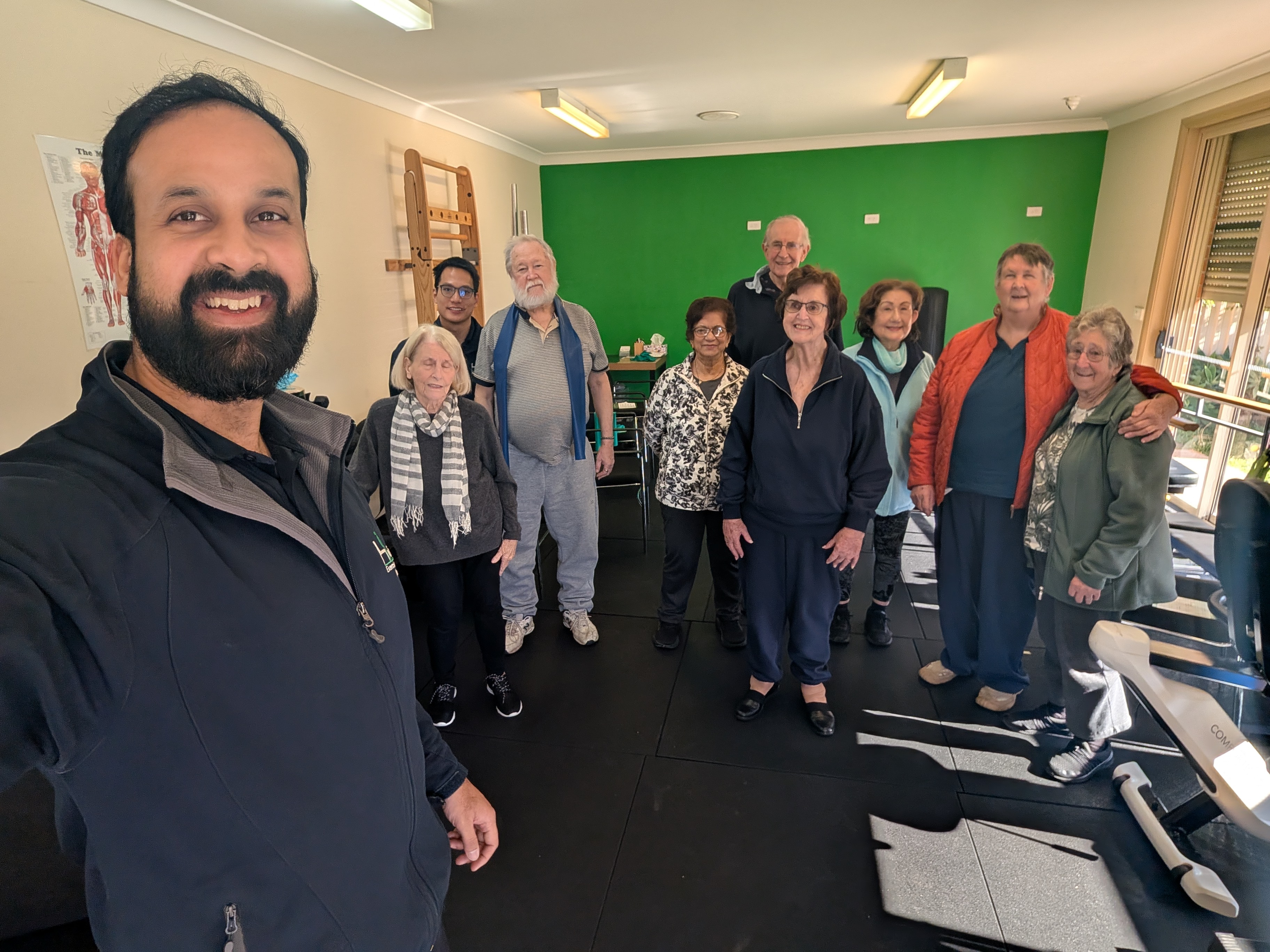 KeepFit group exercise class with Hassan Qureshi at the Holistic Exercise Physiology clinic in Wentworthville