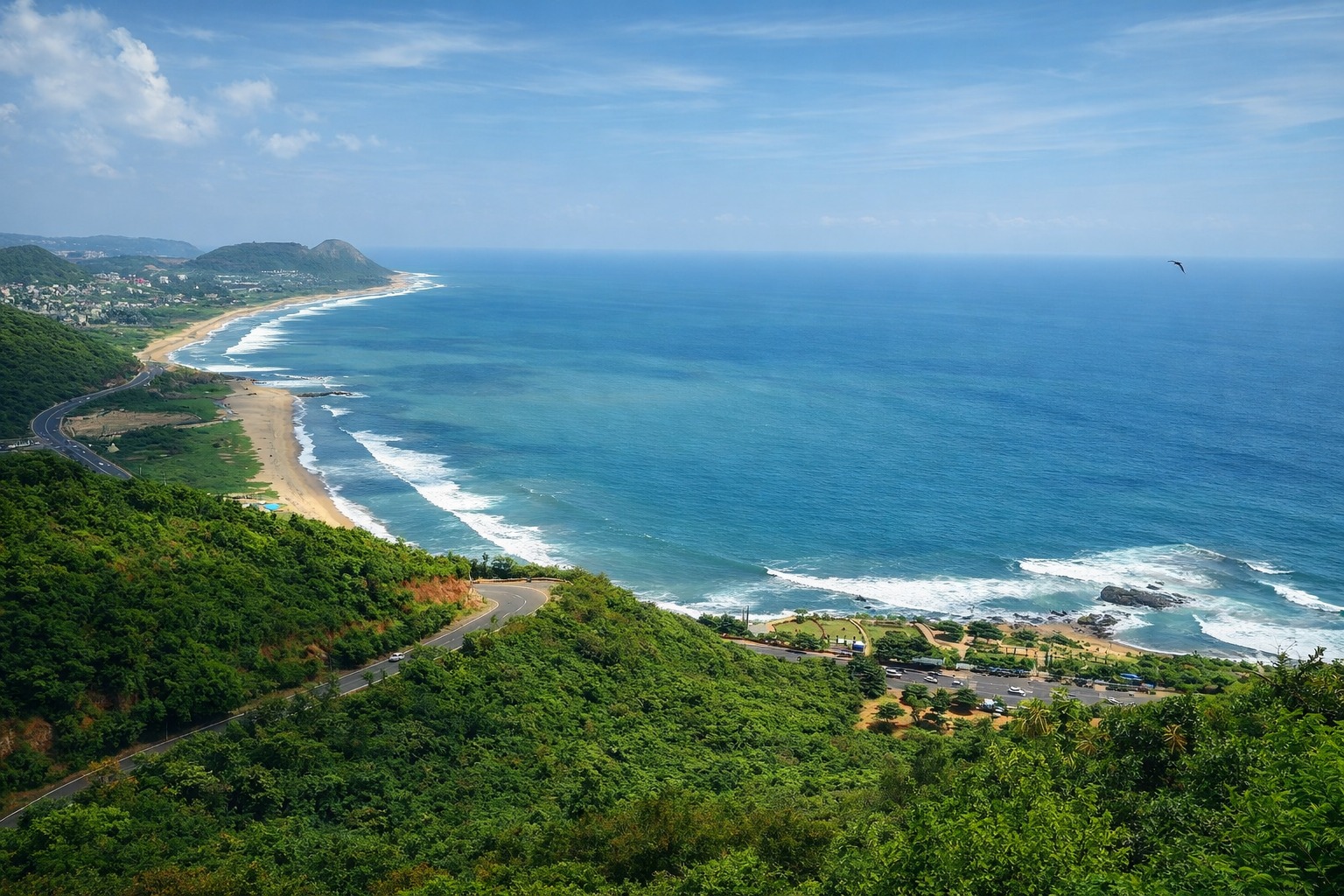 Visakhapatnam Bay Coastline & Ocean Vista