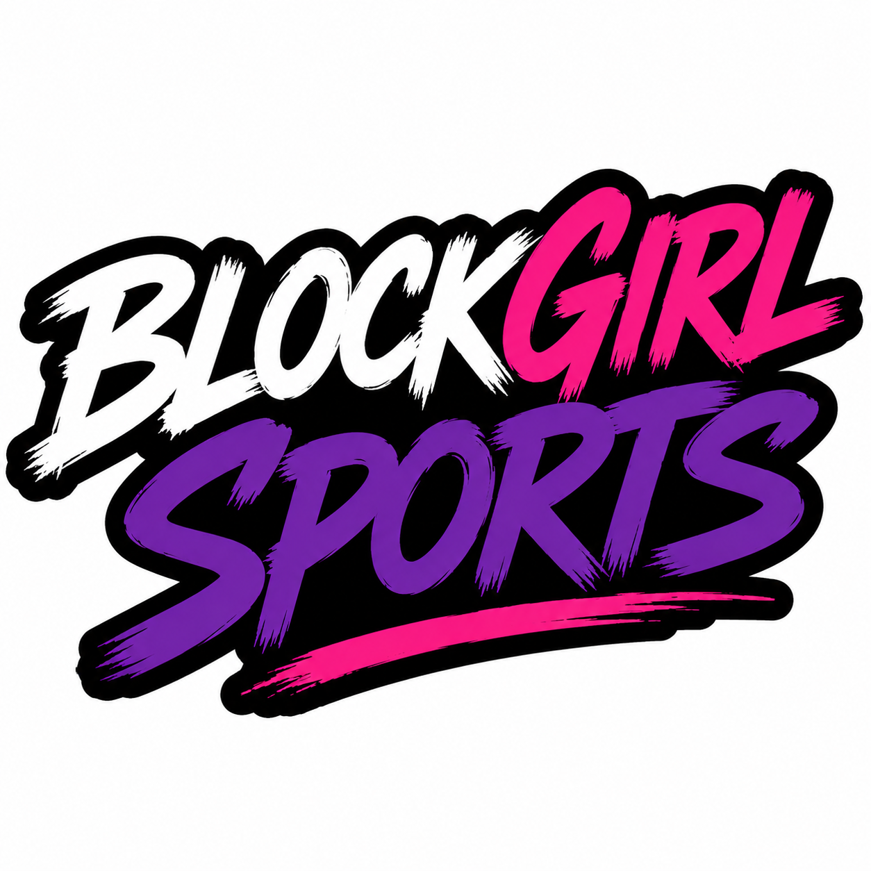 Block Girl Sports Logo