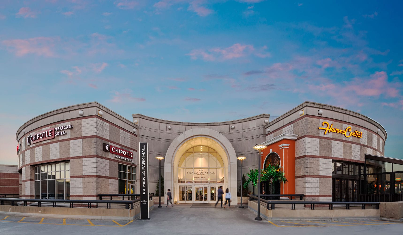 Menlo Park Mall exterior entrance in Edison, New Jersey