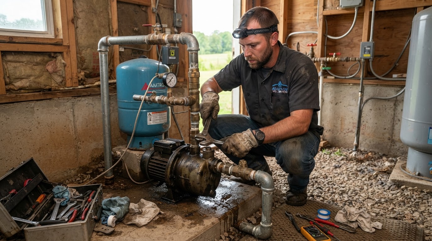 Well Pump & Water Systems on the job
