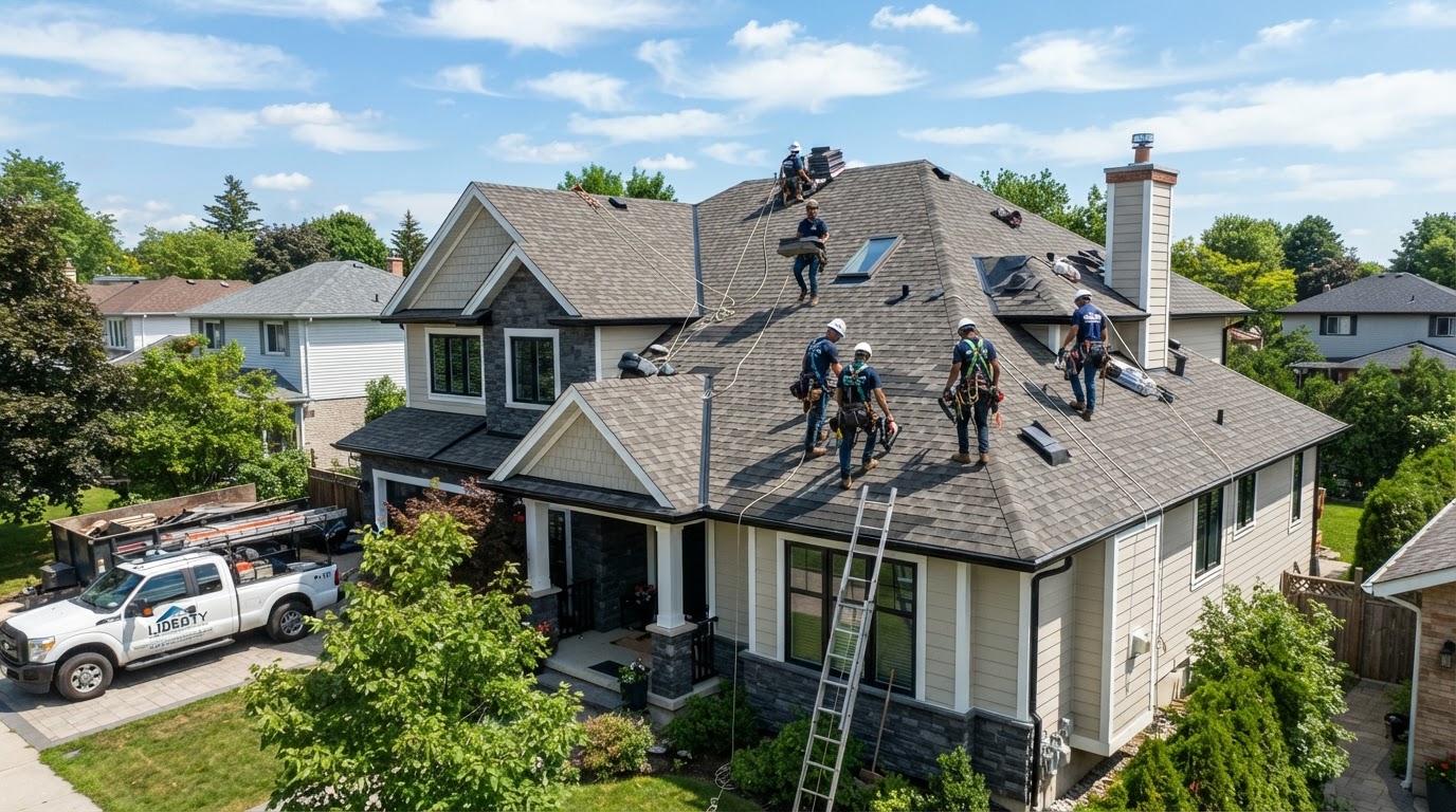 Roofing Contractors on the job