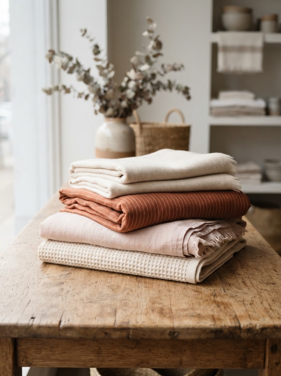 Terracotta Throw Set — Textiles from Aurelia & Co.