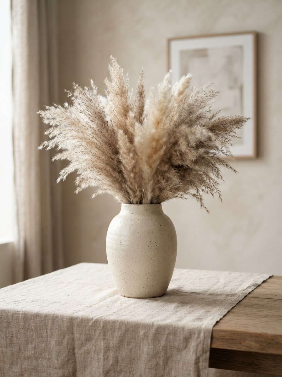 Linen Vase & Grass — Home from Aurelia & Co.