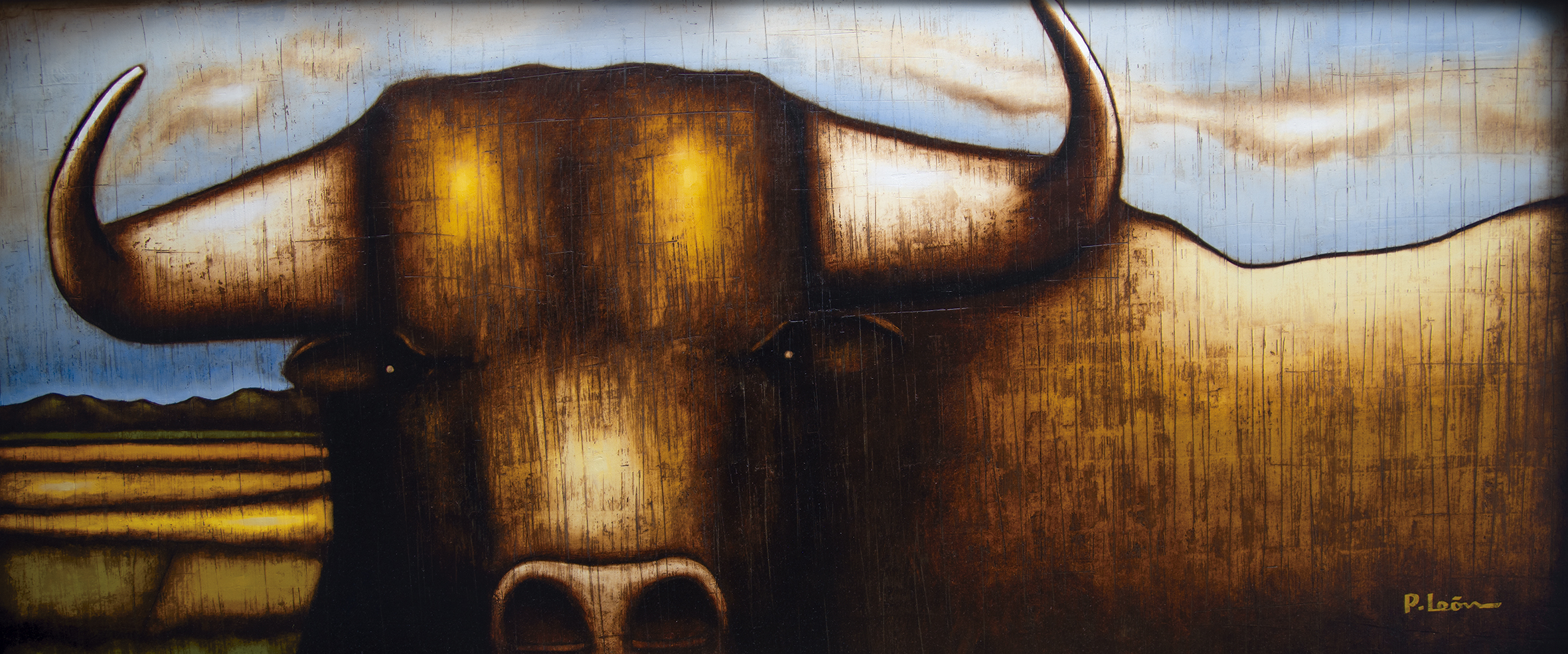 Toro en el campo — Pedro León