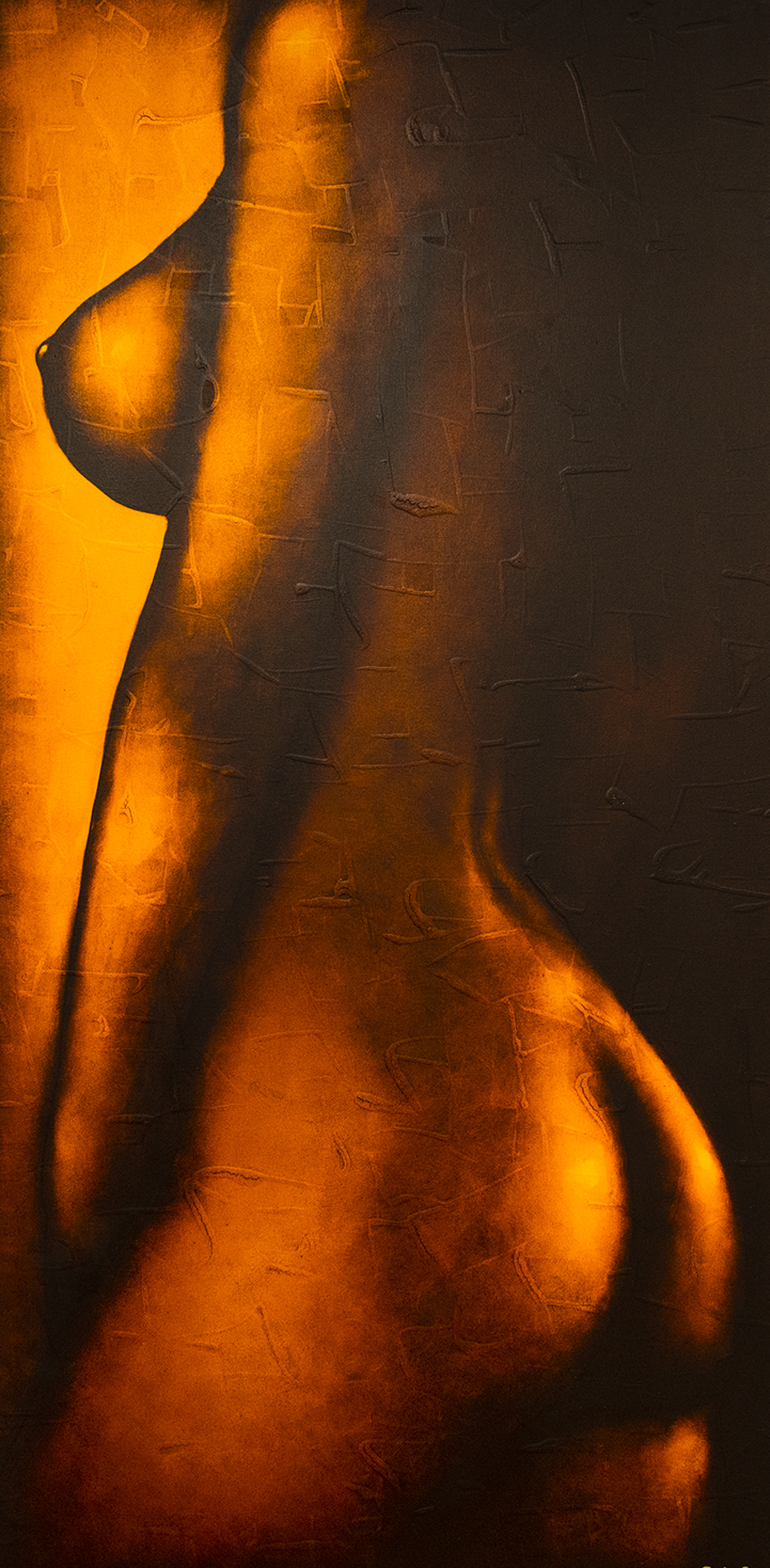 Desnudo — obra de Pedro León, Óleo