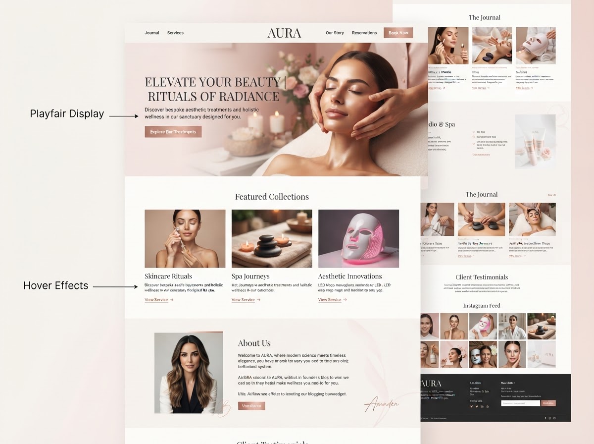 Salón de Belleza y Spa — Diseño Web Elegante