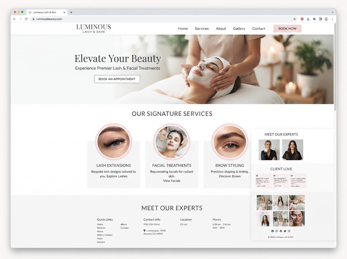 Salón de Belleza y Spa — Diseño Web Profesional