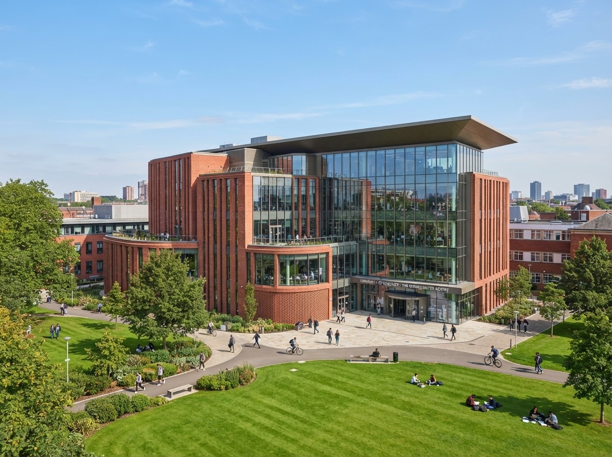 De Montfort University campus in Leicester, UK