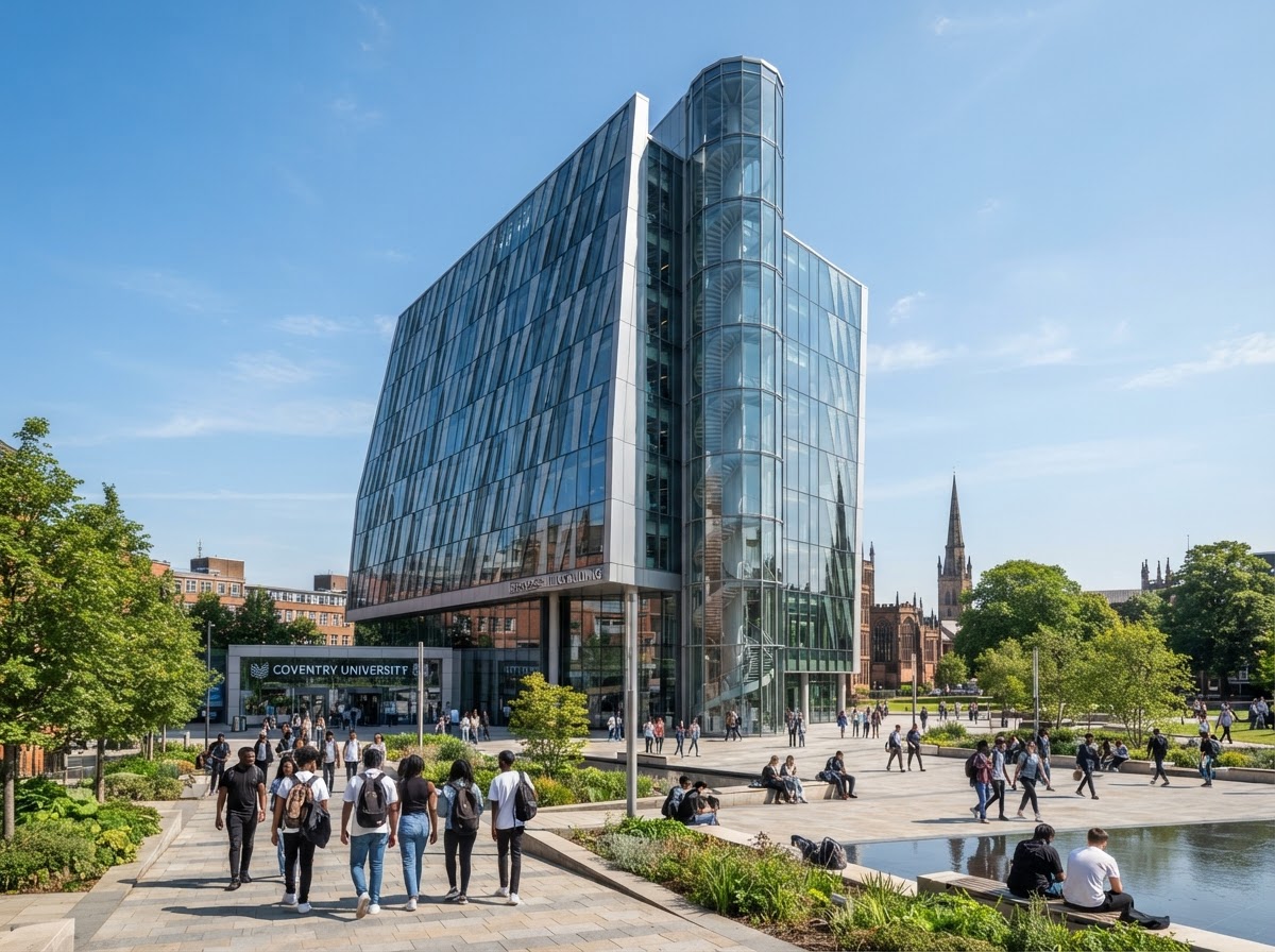 Coventry University campus in Coventry, UK